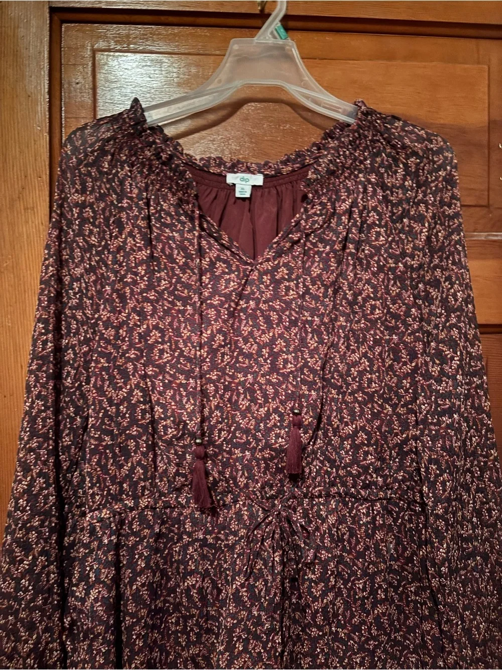 Dip Brand Burgundy/Maroon Floral Dress - Picture 2 of 6